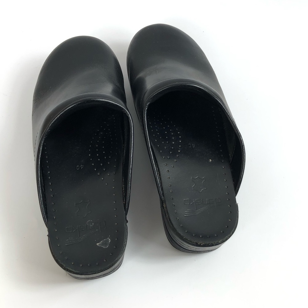 Dansko Women’s Black Leather Slide Mules Clogs Size 9.5 - Picture 6 of 12
